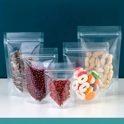 Quality  Premium Quality Zip Lock Resealable Stand up Pouch Full Clear Plastic Packaging Bag for Food Storage factory